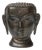 Vintage Siddhartha Gautama Buddha Head in Brass from Robert Laffont Editions, 1980s For Sale