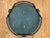 1990s This Is a Luxury Round Decorative Tray by R&y Augousti Featuring a Textured Shagreen Surface Framed by a Sculptural Dark Metal and Wood Trim. 16” For Sale - Image 5 of 8