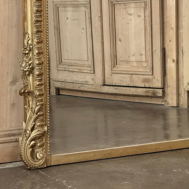 Bronze 19th Century French Napoleon III Period Regence Style Gilded Mantel Mirror For Sale - Image 8 of 18