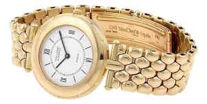 Van Cleef & Arpels 18k Yellow Gold Ladies 31mm Quartz Watch Model 13107 - 104g
