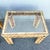 Boho Chic Woven Wicker Glass Top Side Tables - A Pair For Sale - Image 4 of 8