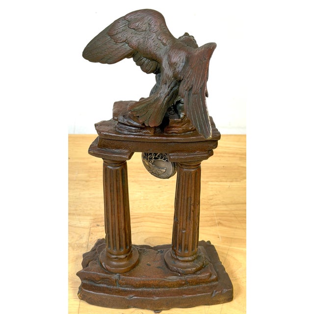 19th-Century French/ Italian Neoclassical Cast Bronze Eagle Pocket Watch Holder For Sale In West Palm - Image 6 of 18
