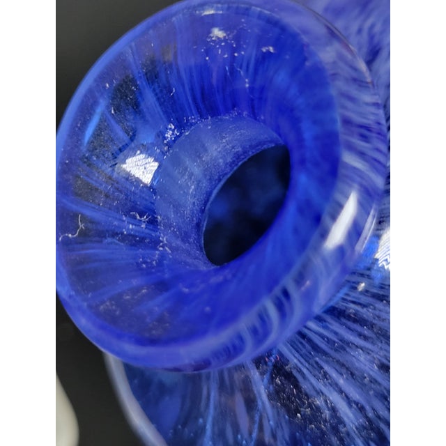 Glass 2000s Hand Blown Glass Perfume Bottle With Stopper For Sale - Image 7 of 11