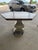 French French Distressed Hexagonal Dining Table With Cast Pedestal For Sale - Image 3 of 8