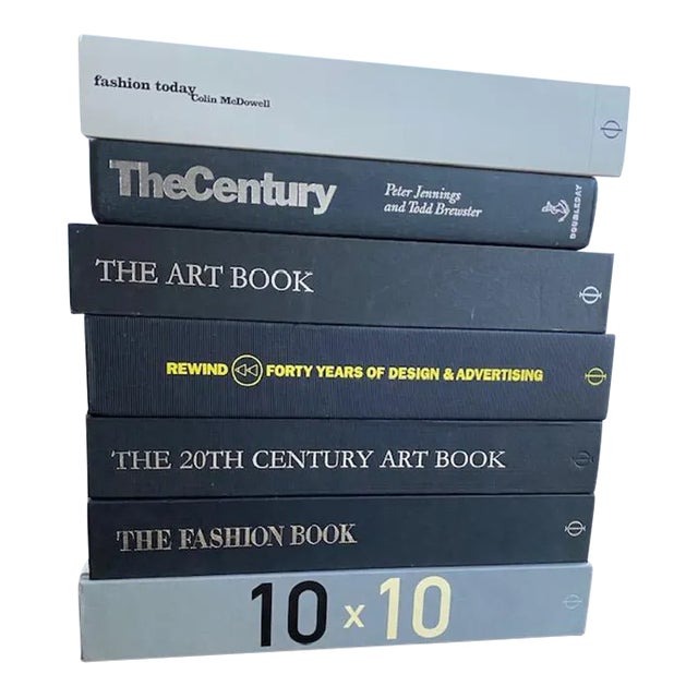 Vintage Fashion & Architecture Coffee Table Books Set of 7, Phaidon, Decorative For Sale