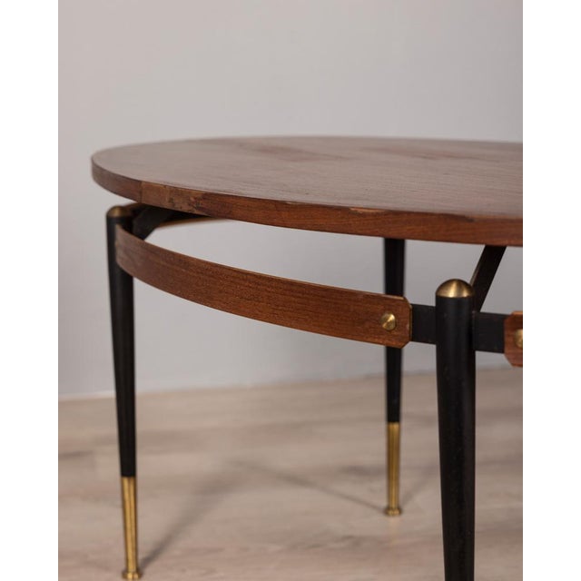 1960s Vintage Italian Wooden Coffee Table, 1960s For Sale - Image 5 of 9