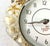Coastal McM-Coastal-Lucite Wall Clock – Shaped Like a Seashell-Embedded Throughout With Tiny Seashells For Sale - Image 3 of 8
