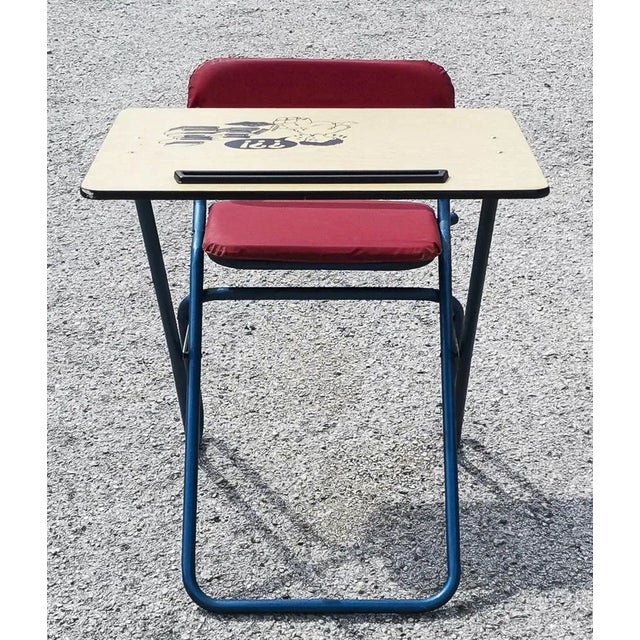 Folding Childrens Desk and Study Chair, Italy, 1970s For Sale - Image 3 of 18