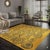 9x12 Stylish Iris Goldenrod Kilim Fluid Spirals Modern Handwoven Wool Carpet Rug For Sale In New York - Image 6 of 7