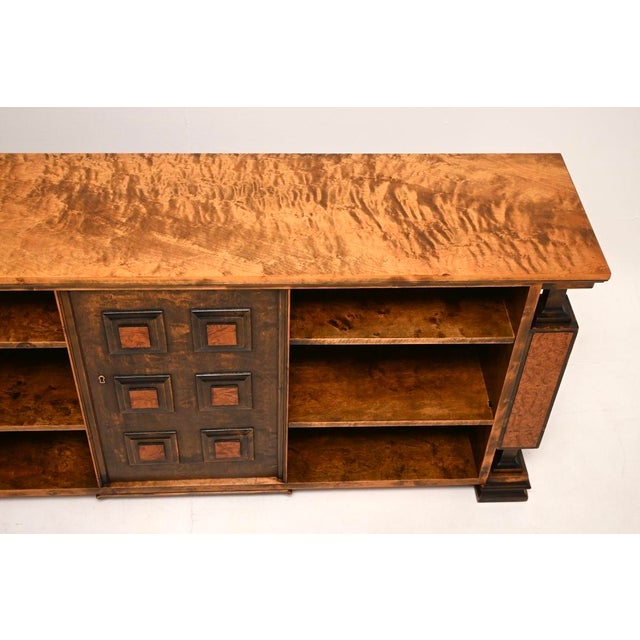 Art Deco Swedish Satin Birch and Walnut Cabinet, 1930 For Sale - Image 6 of 11