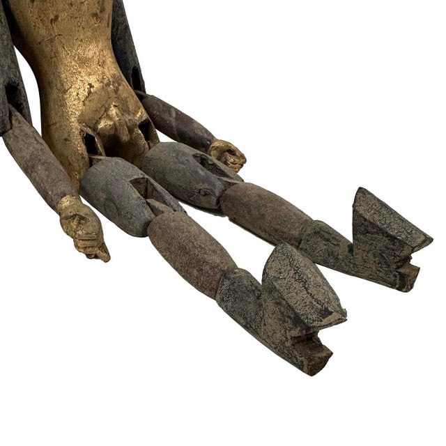 Wood Early 20th Century Antique Chinese Gilt Carved Camphor Wood Adult Toys For Sale - Image 7 of 13