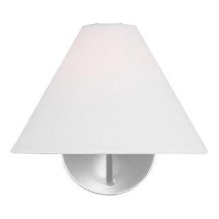 Visual Comfort Studio Burke 1-Light Sconce in Brushed Steel Silver For Sale