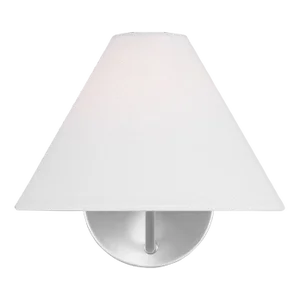 Visual Comfort Studio Burke 1-Light Sconce in Brushed Steel Silver
