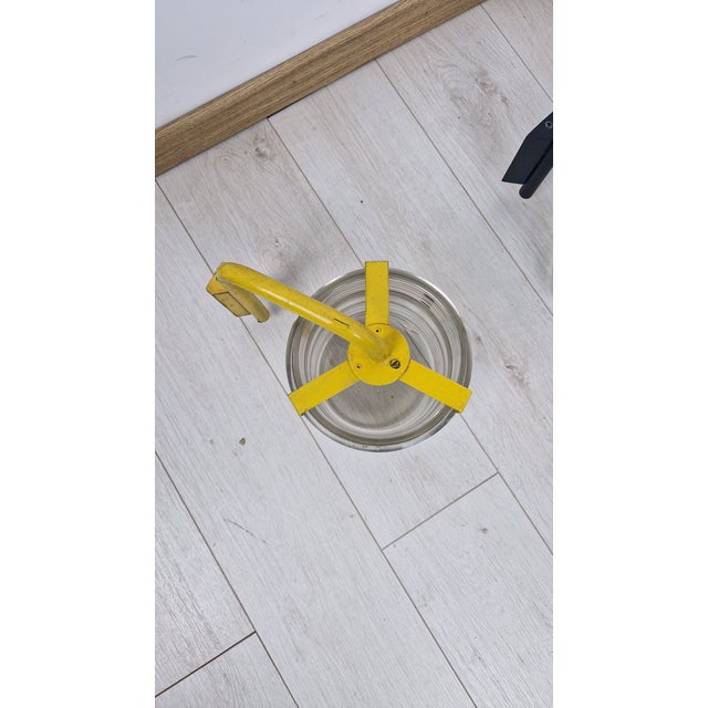 1960s Wall Lamps in Yellow Lacquered Aluminum with Fresnel Glass, 1960s, Set of 2 For Sale - Image 5 of 7