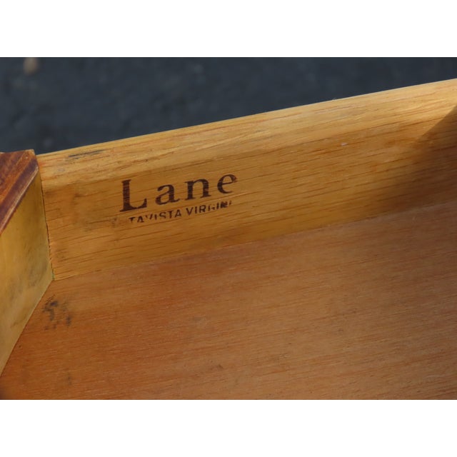 Lane Hollywood Regency Inlay Side End Tables a Pair 3739 For Sale - Image 13 of 18