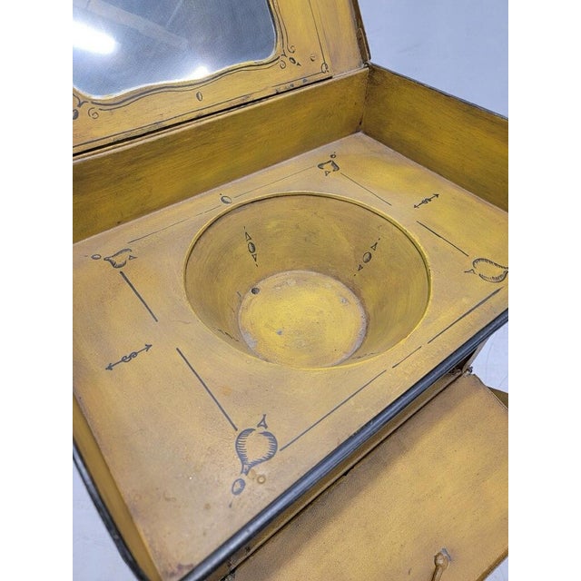 Antique Italian Yellow Metal Wash Stand For Sale - Image 9 of 12