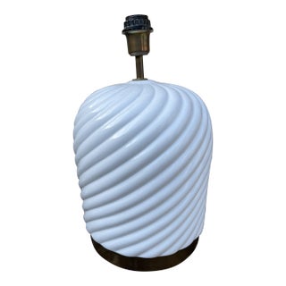 Tommaso Barbi Ceramic and Brass Lamp, Italian 1970s For Sale