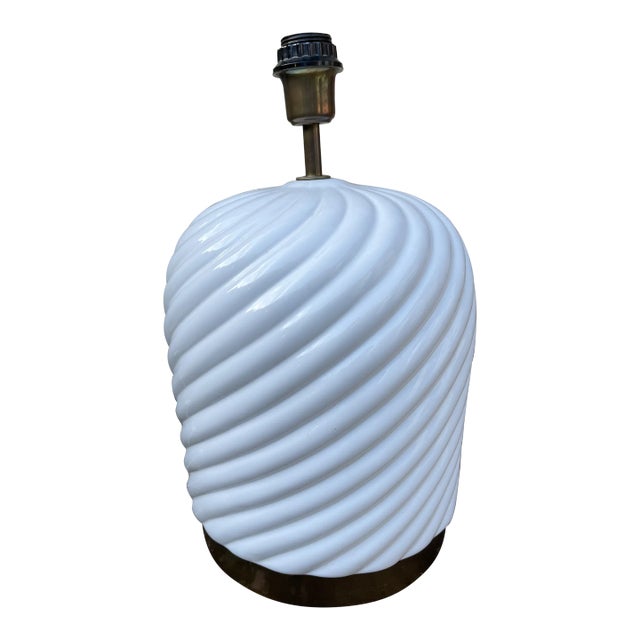 Tommaso Barbi Ceramic and Brass Lamp, Italian 1970s For Sale