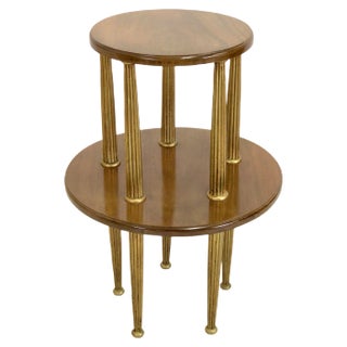 Art Deco Mahogany Pedestal Table, 1920s For Sale