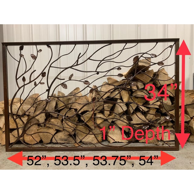 Hand Welded Decorative Steel Railing With Leafy Design Made in Detroit, Mi, Usa For Sale - Image 6 of 18