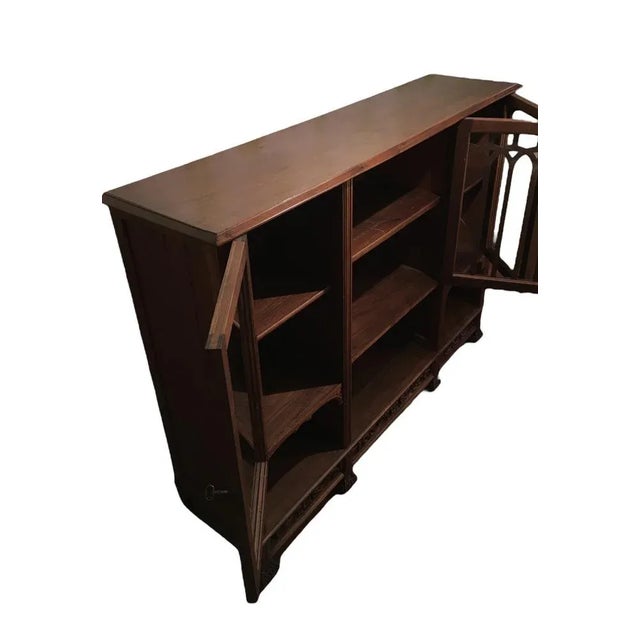 Wood Modernist Oak Cupboard with Showcase For Sale - Image 7 of 12