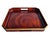 Offered is a sleek and chic 1970s/early 1980s Japanese lacquer tray in a faux tortoise shell/burled wood design. It...