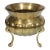 Mid Century English Brass Lion Footed Planter For Sale
