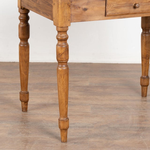 Brown 19th Century Pine Side Table With Drawer, Denmark For Sale - Image 8 of 10