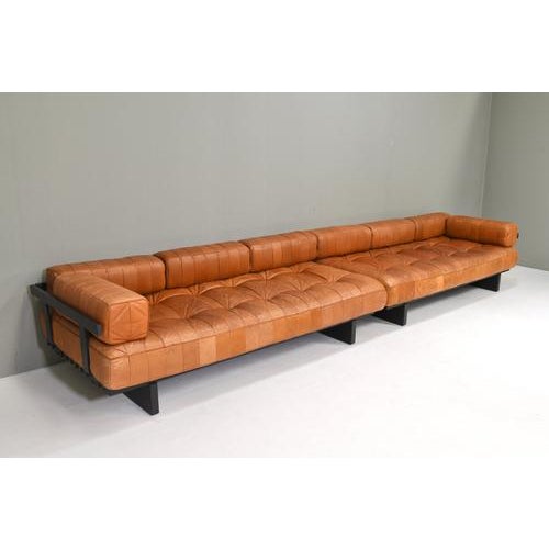 DS80 Sofa in Tan Cognac Leather from de Sede, Switzerland, 1970s, Set of 2 For Sale - Image 11 of 18