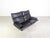 Vintage Italian 3-Seater Sofa in Black Leather, 1980s For Sale - Image 9 of 18