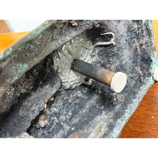 Mid 20th Century Bronze Burmese Monk Statues, Pair For Sale - Image 12 of 12