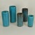 Blue Ceramic Cylinder Vases by Groeneveldt, Set of 10 For Sale - Image 4 of 14