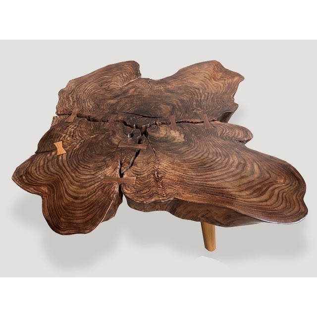 Wood Andrianna Shamaris Amorphous Rosewood Coffee Table For Sale - Image 7 of 18