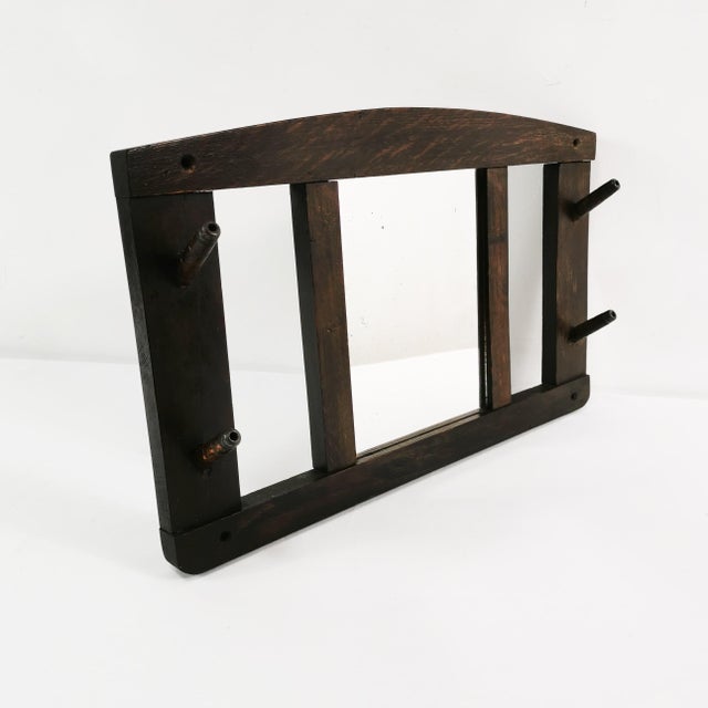 Art Deco Wall Hanger with Mirror, Denmark, 1930s For Sale - Image 12 of 12
