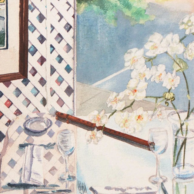 'Patio' by Elizabeth Greaf, 1990, San Francisco Academy of Art, Williamsburg, Virginia, Long Island, New York For Sale - Image 4 of 8