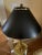 Vintage Hollywood Regency Faux Bamboo Polished Brass Table Lamp With Black Tole Shade | Stiffel Style | 32” For Sale In Louisville - Image 6 of 7