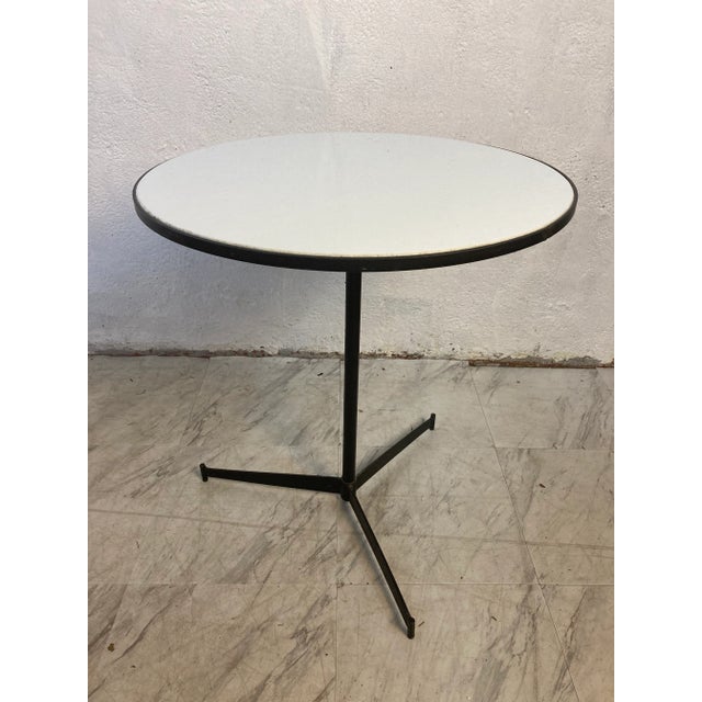 Early Paul MC Cobb Iron and Glass Cigarette Table For Sale - Image 11 of 12