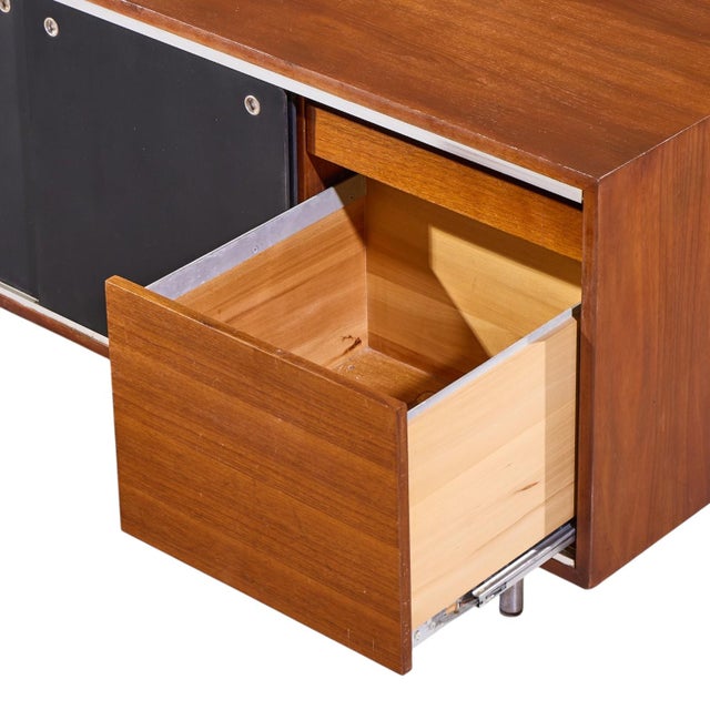 George Nelson for Herman Miller 8000 Series Mid Century Walnut Sliding Door Credenza For Sale - Image 11 of 13