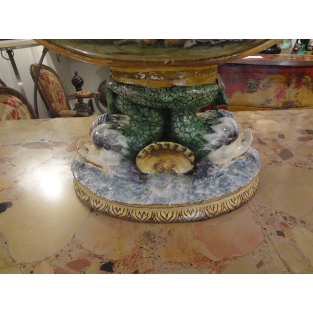 Early 20th Century Italian Majolica Urn For Sale - Image 9 of 13