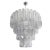 Large Pearl Grey Blown Murano Poliedri Glass Chandelier, 1980s For Sale - Image 6 of 10