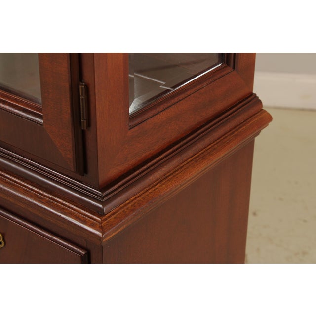 Ethan Allen 18th Century Mahogany Collection Breakfront For Sale - Image 13 of 18