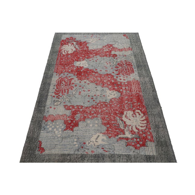 Art Deco 1960s Vintage Zeki Müren Art Deco Rug With Abstract Patterns For Sale - Image 3 of 7