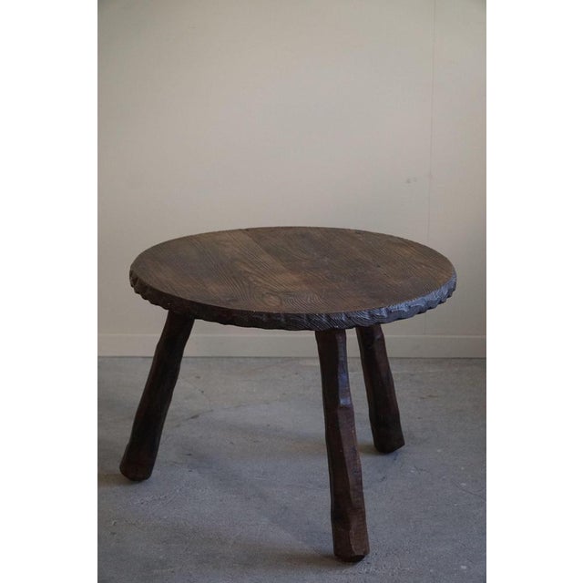 Mid-Century Modern Swedish Carved Wabi Sabi Coffee Table in Pine, 1960s For Sale - Image 6 of 13