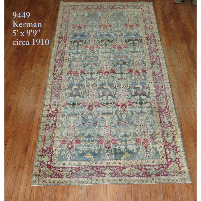 Early 20th Century Antique Persian Kerman Rug For Sale - Image 5 of 6