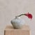 Mid-Century Modern French Ceramic Vase with Floral Motifs by Les Potiers dAccolay, 1960s For Sale - Image 3 of 7