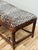 Wood Vintage Chinoiserie Style Leopard Print Velvet Upholstered Rattan Bench For Sale - Image 7 of 9