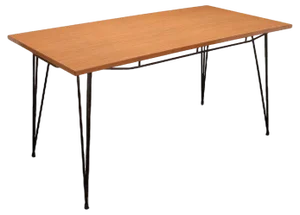Vintage Table in Laminate Metal & Wood, Italy, 1960s