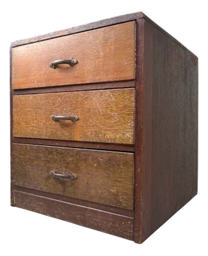 Small Wooden Filing Cabinet, Japan, 1930s