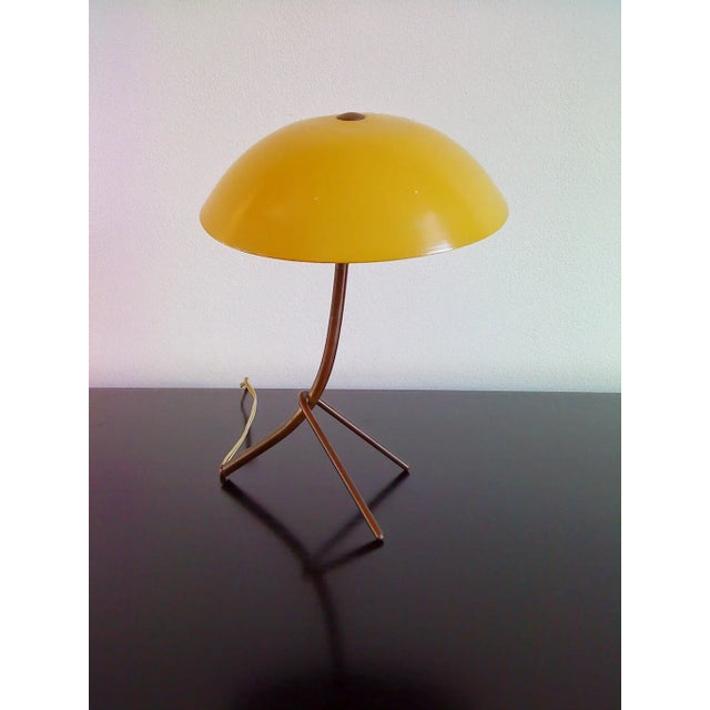 Fabulous Italian ''Grasshopper'' table lamp. This lamp is Attributed to Angelo Lelli. It is fully handmade and of a...