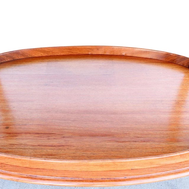 Brown Belgian Art Nouveau Lacquered Mixed Woods Two-Tier Tray Bar Table For Sale - Image 8 of 12